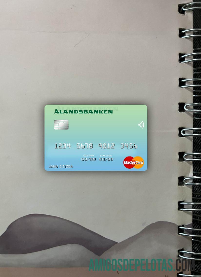 Finlândia Bank Of Aland Mastercard Photolook Front exemplo real